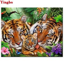 Full Square/round Diamond Painting Tiger family landscape Diamond Embroidery animal 5D DIY Diamond Mosaic Rhinestone decoration 2024 - buy cheap