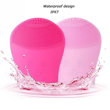 Ultrasonic Silicone Facial Cleansing Brush Rechargeable Mini Vibrating Massager Face Deep Cleanser Exfoliator Waterproof Device 2024 - buy cheap