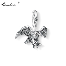 Charm Pendant Eagle ,2018 Fashion Jewelry Trendy Real Authentic 925 Sterling Silver Gift For Women Men Fit Bracelet 2024 - buy cheap