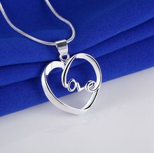 love heart silver plated Necklace New Sale silver necklaces & pendants /XXSUSHGN CUFPYTSV 2024 - buy cheap
