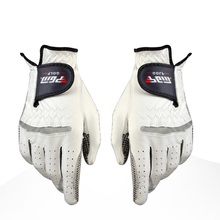 Men's Leather Golf Gloves Left Right Hand Soft Breathable Pure Sheepskin With Anti-slip granules mitten 2024 - buy cheap