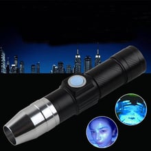 365nm UV flashlight can usb charge mask fluorescent agent detection pen for purple anti-counterfeit money inspection lamp 2024 - buy cheap