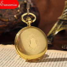 Gold Color Hand Wind Mechanical Pocket Watch With Necklace Chain Fashion Skeleton Vintage Watches Steampunk Men Pocket Watch 2024 - buy cheap