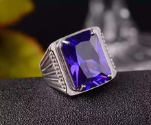 Man Ring Amethyst ring Free shipping Natural and real amethyst 925 sterling silver 13*18mm big gemstone Men Ring 2024 - buy cheap