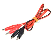 1PCS 1METER Double-ended RED and black Alligator clips cable jumper wire Test Leads crocodile clips wire 2024 - buy cheap