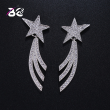 Be 8 2018 New Design Fashion Star Dangle Earrings and Feather Drop Earrings for Women Brincos Jewelry Popular Gift E390 2024 - buy cheap