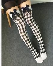 100pairs/lot Japanese style woman cosplay long stocking Printed Thigh High Skeleton blood stocking 2024 - buy cheap