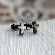 Titanium 316l Stainless Steel Black Brief 8mm Stud Earrings For Men Women 2024 - buy cheap