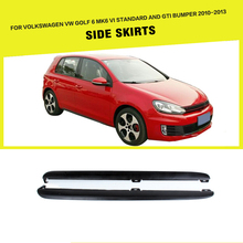 Saias laterais dos carros não pintadas pp, extensões padrão para vw golf 6 vi mk6 e gti 2010 - 2013 2024 - compre barato