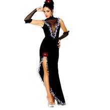Fantasy Black Vampire Fancy Dress  Party Dresses Performance Clothing Halloween Costume Sorceress Costume Adult Cosplay 2024 - buy cheap