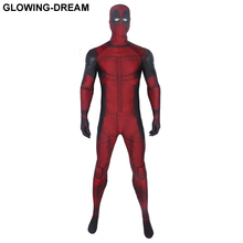 High Quality Relief Muscle Padding Deadpool Cosplay Costume Fullbody Deadpool Zentai Suit 2024 - buy cheap