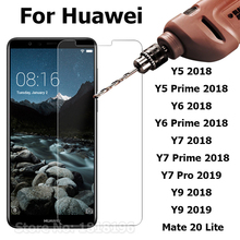 Película de vidro temperado para celular, proteção de tela, para huawei y9 2019, y9, y5, y6 prime 2018, y7 pro 2018 2024 - compre barato