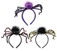 Cinta para el pelo de araña 3D para Halloween, diadema grande de araña en la parte superior, accesorios de vestir para adultos, accesorios para el cabello, decoración de fiesta, recuerdos 2024 - compra barato