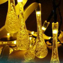 Guirnalda de luces Led alimentada por energía Solar, lámpara f/Navidad, boda, jardín, Bar, fiesta, 6m, 30Led 2024 - compra barato