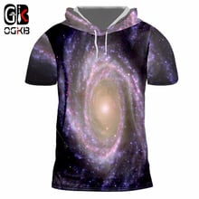 OGKB Plus Size 7xl Hooded T Shirt 3d Nebula Star Harajuku T-Shirt With Cap Women/men Hip Hop Summer Unisex Bodybuilding Hoody 2024 - buy cheap