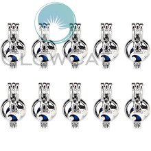 Dance Lover Beads Cage Locket Pendant Essential Oil Diffuser Stone Pearl Cage New Year Gift 10x K1153 2024 - buy cheap