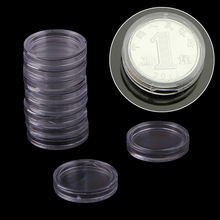 10Pcs For Coin Collection Gifts Plastic Coin Capsules Box 18mm Transparent Small Round Coin Holder Box 2024 - buy cheap