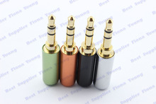 50 pcslot 3.5mm Male Plug Adapter solder for 4mm Cable 3 Tracks Stereo Audio Brass Connector with Copper Case Free Shipping 2024 - buy cheap