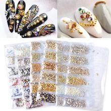 1440pcs Colorful Clear Nail Rhinestones Zircon Nail Art Micro Crystal Mini Conical Manicure Decorations 2024 - buy cheap