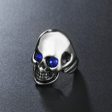 Titanium Steel Big Punk Biker Skull Ring For Man Unique Punk Men Cool Jewelry Vintage Steampunk Jewelry Motorcycle Ring HF152 2024 - buy cheap