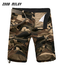 2016 New Men Summer Camouflage Military Cargo Shorts Loose Fit Cotton Fashion Workout Baggy Cargo Shorts Plus Size No Belt 2024 - buy cheap