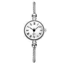 Vansvar роскошные женские часы изысканный маленький циферблат браслет из нержавеющей стали Ретро часы Женские кварцевые наручные часы, подарочные часы XB40 2024 - купить недорого