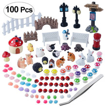 Kit de artesanía en resina para decoración del hogar, set de manualidades para bricolaje de casa de muñecas con jardín de imitación, 100 Uds. 2024 - compra barato