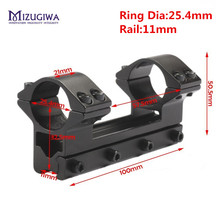 MIZUGIWA-Anillo de cola de pato de montaje superior, anillo doble de 25,4mm/30mm, una pieza, 11mm / 20 Weaver carril 2024 - compra barato