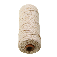 1 Roll Cotton Braided Twisted Cord 3mm Diameter Natural Beige Thread Bundle Rope Handcraft DIY Festival Decor Wrapped Zongzi 2024 - buy cheap