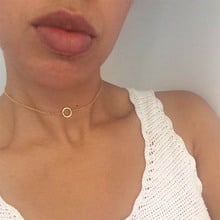 2017 New Simple Women circle Gold Chain Choker Necklace chocker Jewelry collana Bijoux Femme Joyas mujer Collier ras du cou 2024 - buy cheap