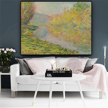 Claude Monet Jeufosse in Autumn Impressionist Landscape Oil Painting on Canvas Posters and Prints Wall Picture for Living Room 2024 - buy cheap