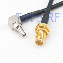 50 CM cable de puente coaxial RG174 extensión 20in CRC9 macho conector de ángulo recto a conector hembra RP-SMA RF adaptador 2024 - compra barato