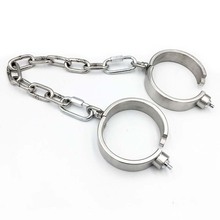 Metal leg irons ankle cuffs bdsm bondage restraints slave adult games fetish tools stainless steel legcuffs sex toys for couples 2024 - buy cheap