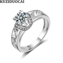 Kuziduocai 2019 New Fashion Jewelry Dazzling Zircon Stainless Steel Vibrant Twig Wedding Bride Rings For Women Anillos R-931 2024 - buy cheap
