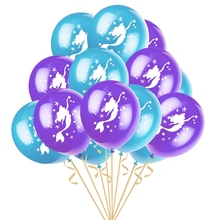 Globos de confeti de sirena para Decoración de cumpleaños, suministros de fiesta para Baby shower, Princesa de dibujos animados, 10 Uds. 2024 - compra barato