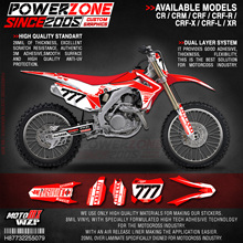 PowerZone Custom Team Graphics Backgrounds Decals 3M Stickers Kit For HONDA CRF250R 2014-2017 CRF450R 2013-2016 079 2024 - buy cheap