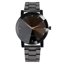 Relógio de pulso analógico masculino quartz, relógio de aço inoxidável com pulseira de quartzo para homens 2019 2024 - compre barato