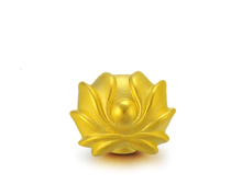Pure 999 24K Yellow Gold Lucky Lotus Flower Bead Pendant / 1-2g 2024 - buy cheap