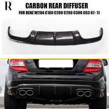 Carbon Fiber Rear Bumper Diffuser for Benz  W204 C63 C180 C200 C260 C300 Sedan & Coupe  Pre-Facelift 08 - 11 2024 - buy cheap