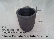 A1# Silicon Carbide Graphite Crucible    for 1kg copper & 0.3kg aluminum melting 2024 - buy cheap