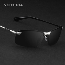 Мужские солнцезащитные очки без оправы VEITHDIA, брендовые дизайнерские очки с поляризационными стеклами, модель 2020, 3043 2024 - купить недорого