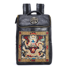 Китайский Роскошный дизайнерский водонепроницаемый винтажный рюкзак, мужской рюкзак с вышивкой, Женский Школьный Рюкзак Для Ноутбука 2024 - купить недорого