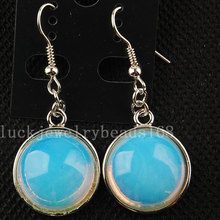 Free Shipping Fashion Jewelry Opal Opalite Round Beads Earrings 1Pair C2809 2024 - buy cheap