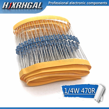 Resistor de película de Metal 100 hjxrhgal, 470 ohm, 1/4W, 470R, 1% Uds. 2024 - compra barato