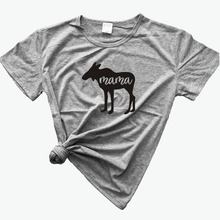 Mama moose футболка moos Топы mom life Футболка женская забавная крутая футболка женские серые рубашки Прямая поставка 2024 - купить недорого