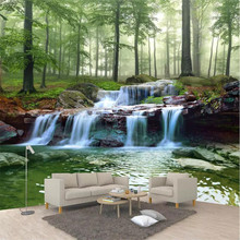 Beibehang-papel tapiz grande personalizado 3D, murales de fotos del bosque, paisaje de bosque, sala de estar, fondo como de TV, mural de papel 2024 - compra barato
