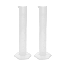 2pcs 50ml Transparent Plastic Graduated Cylinder Lab Measuring Cup 2024 - buy cheap