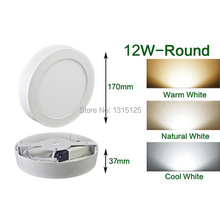 Modern design 12W LED ceiling or wall surface mounted downlight / round panel light kitchen light 170mm 10pcs/lot free shipping 2024 - buy cheap