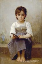 The hard lesson Paintings by William Adolphe Bouguereau impressionist art High quality Hand painted, canvas painting, figure painting, oil Paintings 2024 - buy cheap