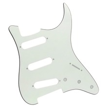 FLEOR SSS NO Mounting Hole Guitar Pickguard Pick Guard Scratch Plate Ivory 3Ply & Transparent Template for FD ST Guitar Parts 2024 - buy cheap